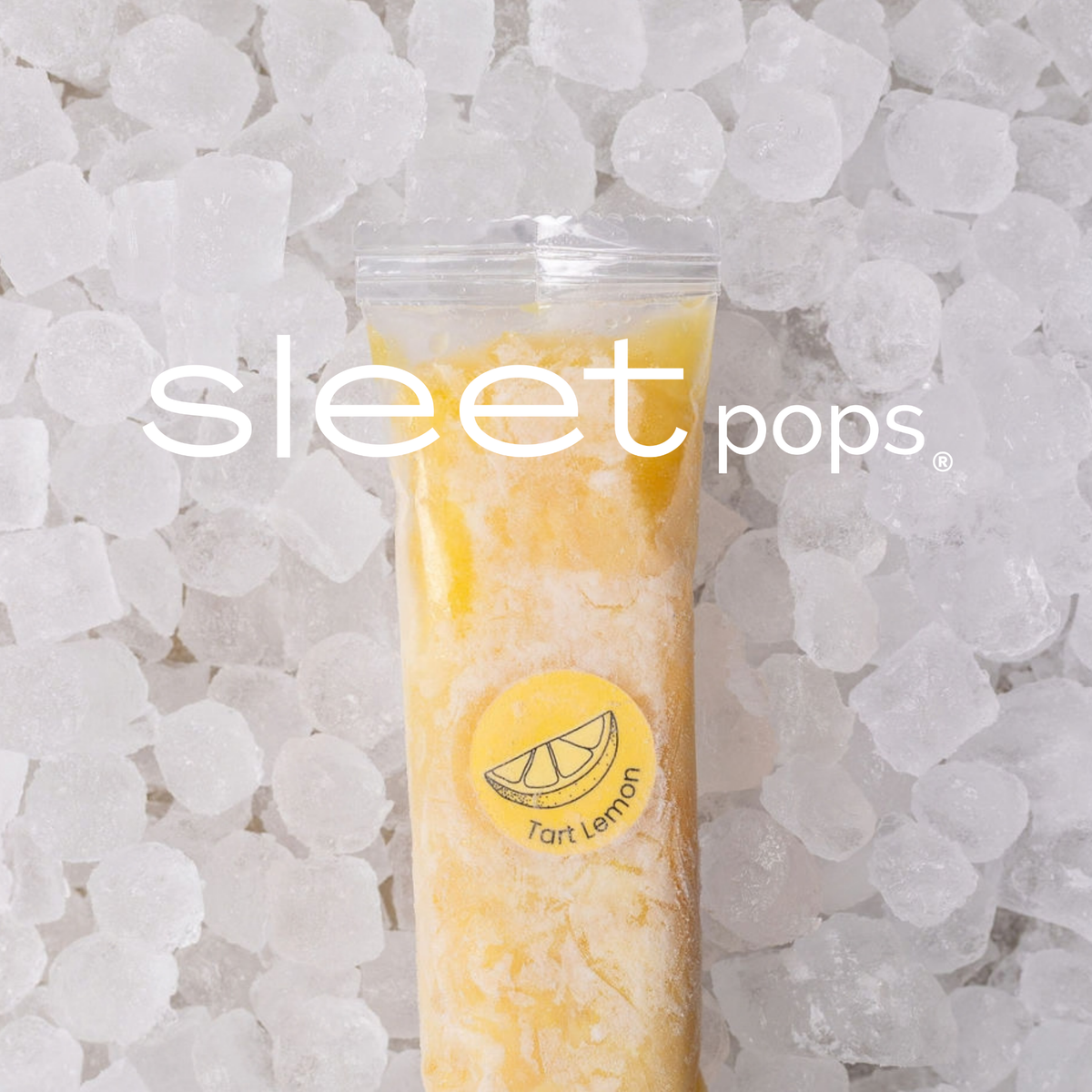 Sleet Pops Tart Lemon | Protein & Fiber Freeze Pops | 6 Pack