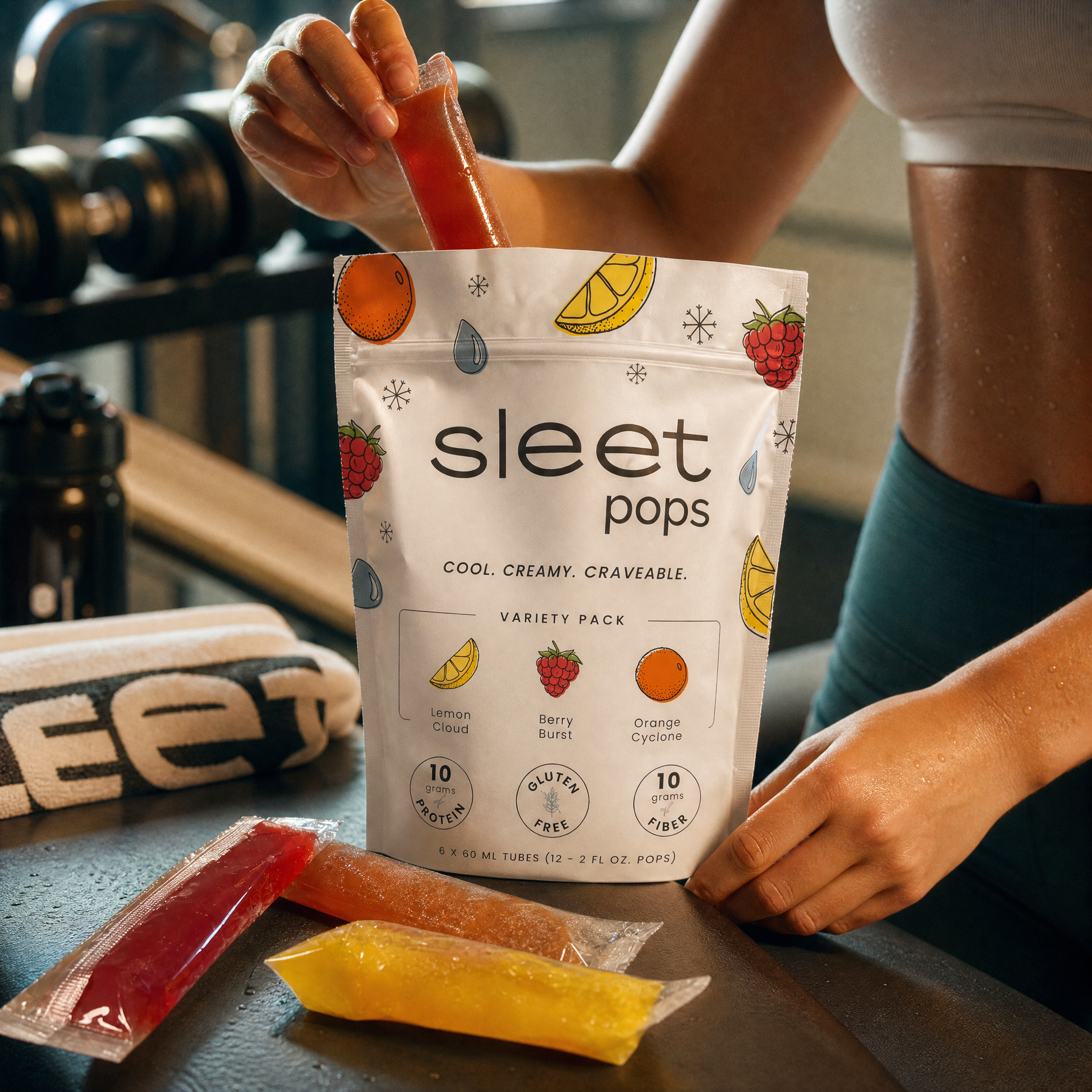 Women at the gym with Sleet Pops 