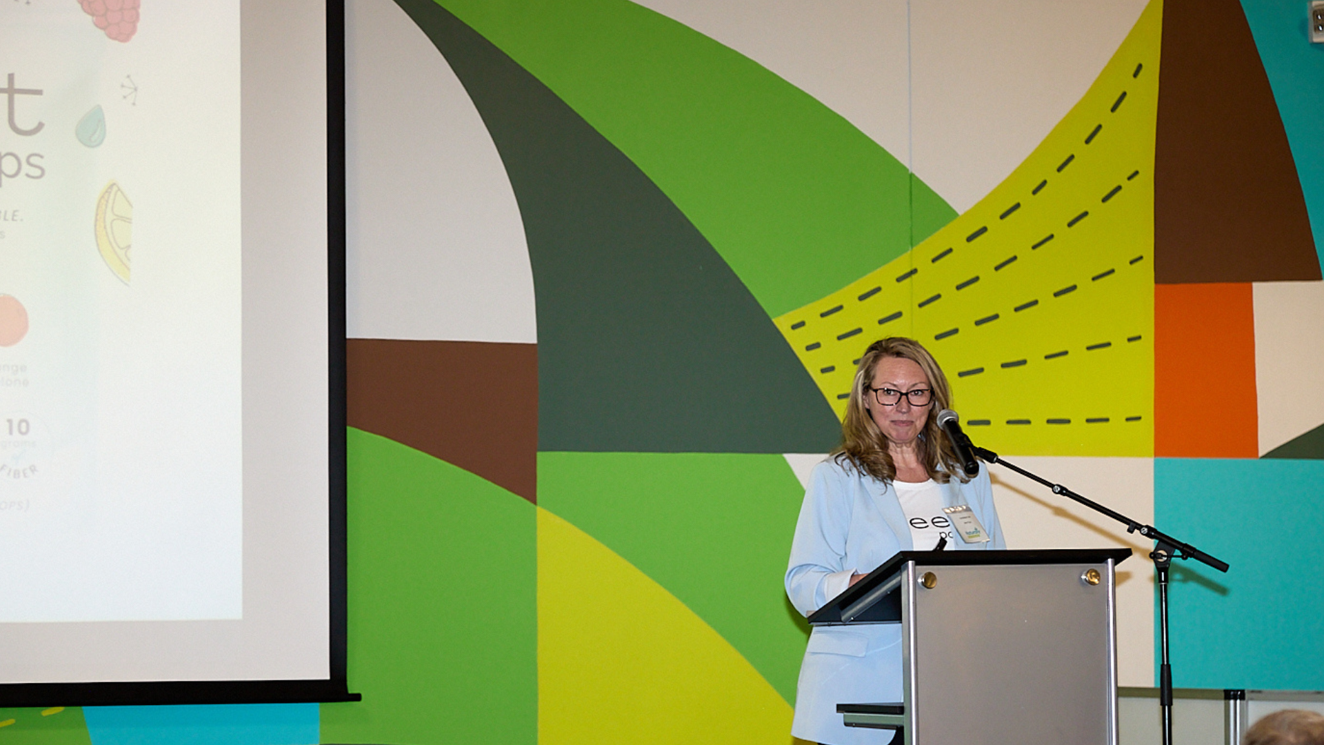 Sarah-Marie Cole presenting at Naturally New England Pitch Slam 2026, Sleet Pops, Finalist 
