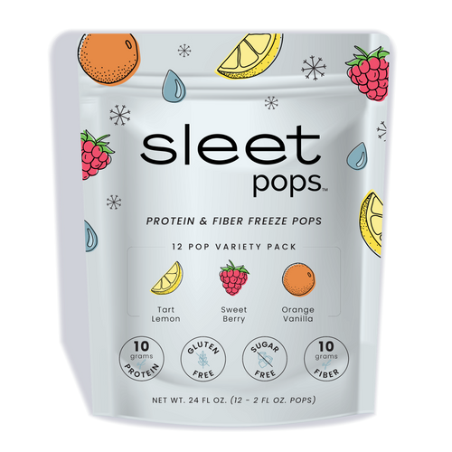Sleet Pops Variety Pack | Protein & Fiber Freeze Pops | 12 Pack